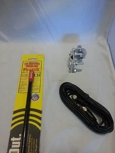 NEW FIRESTIK KW2, KW2 B 2FT BLACK CB ANTENNA, 9FT COAX, BRACKET & STUD - Picture 1 of 2