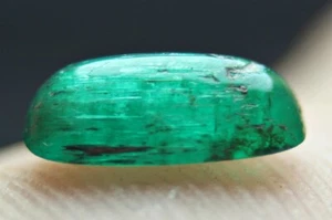 Panjsher Cabochon Smeraldo Verde Naturale Afghanistan per Anelli 1.0 CT - Foto 1 di 8
