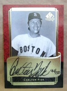 Carlton Fisk 2003 UD SP Legendary Cuts Autograph Auto#44/50-Red Sox C HOF GOAT - Picture 1 of 3