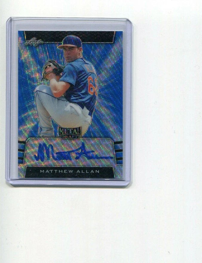 2019 Leaf Metal Draft Blue Wave Refractor Matthew Allan Auto 12/20 - Image 1 of 1