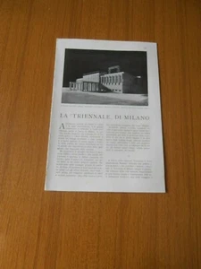 1933 LA TRIENNALE DI MILANO MOSTRA DEL ARCHITETTURA ANNI 30 ESPOSIZIONE CASE - Picture 1 of 2