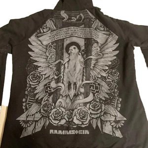 RARE Rammstein Zeig Dich REVERSIBLE Black Hoodie Concert Tour - Picture 1 of 17