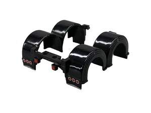 1/64 DCP PARTS BLACK PETERBILT 359/379/389 REAR SHOW FENDERS W/ LIGHTS - Picture 1 of 4