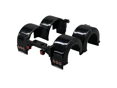 1/64 DCP PARTS BLACK PETERBILT 359/379/389 REAR SHOW FENDERS W/ LIGHTS - Image 1 of 4