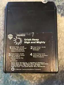 Uriah Heep High and Mighty 1976 8-Track Tape Warner Bros. WB M8 2949 Black - Foto 1 di 3