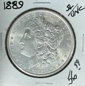 DÓLAR DE PLATA MORGAN 1889 ~ SL/UNC ~BONITA MONEDA~ REF# D/S - Imagen 1 de 2