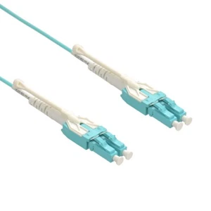 20 PACK LOT 10m LC-LC Duplex 50/125 OM3 Mult Fiber Patch Cable Aqua Uniboot 33FT - Picture 1 of 1