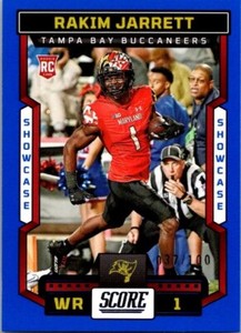 2023 SCORE SHOWCASE BLUE PARALLEL #359 RAKIM JARRETT RC 037/100