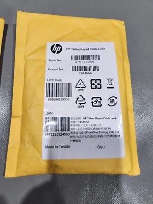 HP 2x Tablet Keyed Cable Lock - 2 Keys - Anti Theft Security - T8x45AA - Image 1 of 2