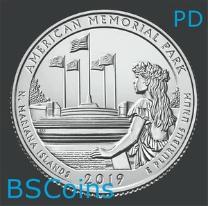 2019 PD ATB Qtrs American Park, N Mariana Islands - BU TWO Coins - Ship TODAY!! - Bild 1 von 3