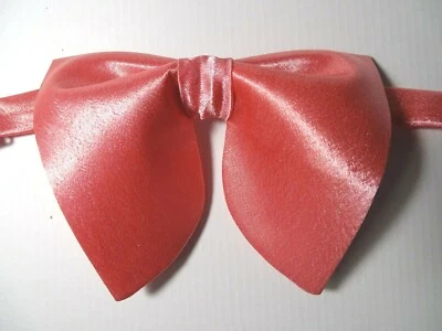 Handmade Mens Satin Bow Tie Handkerchief Pink Rose Wedding Prom Gift 4 Him - Image 1 of 4