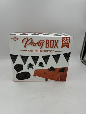 Beistle Party Box 38 Piece Halloween Party Kit Tablecover, Plates, Napkins, More - Image 1 of 4