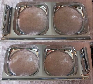 1971 BUICK SKYLARK GS 350 455 SPORT WAGON Headlight Bezels RH and LH RECHROMED - Picture 1 of 16