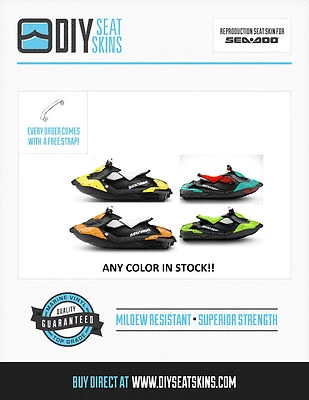 Recubrimiento de cubierta de asiento Sea Doo SPARK 2 UP / HO 2 UP TRIXX HO 3 UP 2014-2018 ¡CUALQUIER COLOR!! Foto 1 de 4