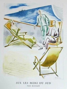 Bassan SUR LES MERS DU SUD / P. Mourgue LILLIAN GISH édition originale 1923 - Picture 1 of 7