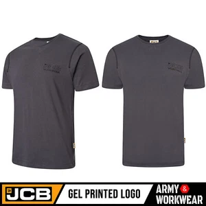 JCB Trade Work Mens T-Shirt Cotton Steel Blue Crew Neck Breathable Top - Bild 1 von 4