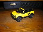 1/34 Rare 5" 2022 Ford Bronco 2 Door Yellow With Pull Back Action Free Ship