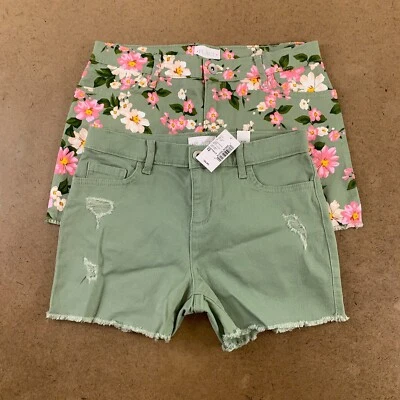 Pantalones Cortos Vaqueros The Children’s Place Niñas Talla 12 Verde Envejecido Nuevos con Etiquetas Foto 1 de 4