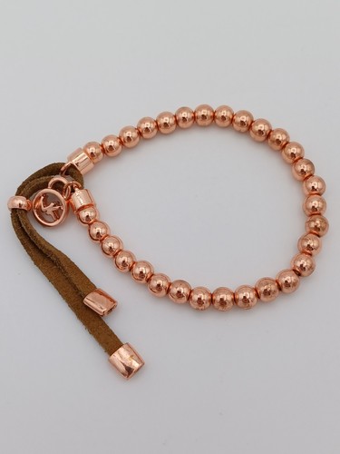Splendido Bracciale Contemporaneo Michael Kors Tono Oro Rosa Perline