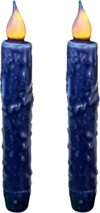 Real Wax Hand Dipped Battery Operated Led Timer Taper Candles Rustic Primitive F - Picture 1 of 5