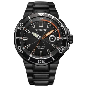Citizen Men's Sport Casual Calendar Eco-Drive Black Watch 47 MM AW1425-51E - Picture 1 of 4