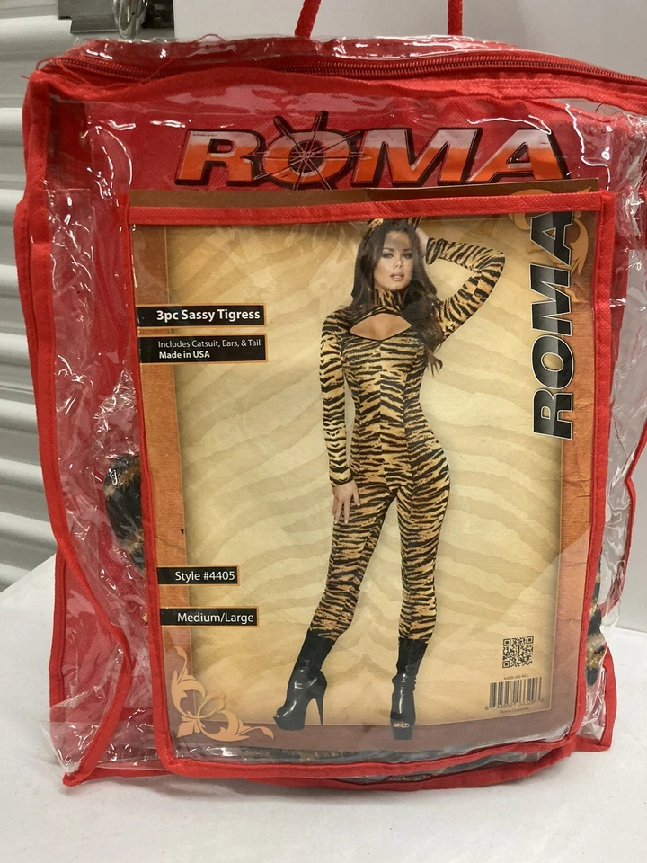 Body atrevido Roma Tigresa Adulto Mujer Disfraz Animales 3 piezas Foto 1 de 1