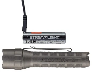 Streamlight, Polytac X, Flashlight, 600 Lumens, w/ USB Battery, Clam Pack, Black - Picture 1 of 3