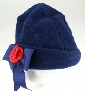 Heartstrings Hat Rose Flower Navy Blue Medium Kids Girls - Picture 1 of 6