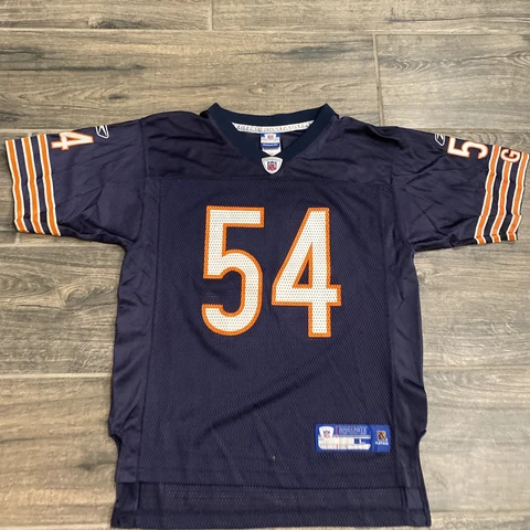 Chicago Bears Brian Urlacher Jersey Boys Large Blue Reebok 54 Football NFL Youth Cover