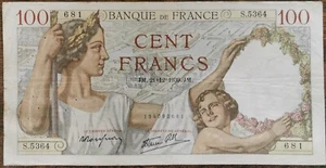 Billet 100 francs SULLY 21 = 12 = 1939  FRANCE  S.5364 - Picture 1 of 2