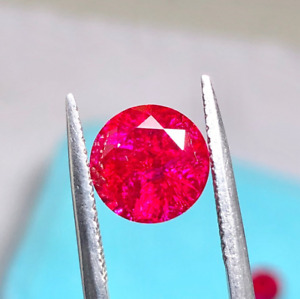 5mm - 12mm Natural Round Red Ruby AAAAA+ Faceted Cut  VVS Loose Gemstone