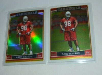2006 TOPPS CHROME GABE WATSON DT. #203 REFRACTOR SPECIAL RC. CARD & 2 REGULAR - Image 1 of 2