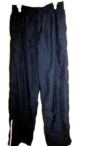ATHLETIC WORKS Navy Blue Track Gym Pants, Men's Size LG 36-38, Polyester Lined - Picture 1 of 10