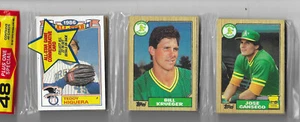 1987 TOPPS Baseball RACK PACK with JOSE CANSECO RC Card on TOP - Picture 1 of 2