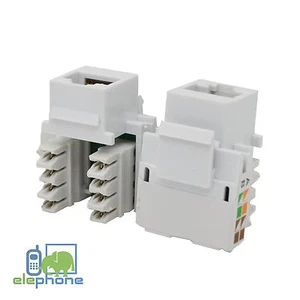 RJ45 Cat5e Módulo de red Ethernet conector clave para placa frontal de pared lote múltiple - Imagen 1 de 4