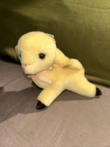 Vintage 1983 R Dakin & Co Mini Peluche Agnello Peluche 4" Ornamento 100% Lana - Foto 1 di 23