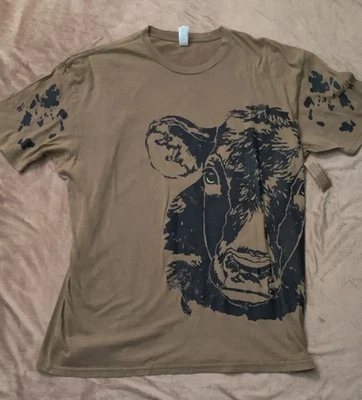 Western Cowgirl Brown Cow Head  Lane Seven Cotton T Shirt Women's Size XL NWT - Image 1 of 4