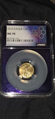 2015 Gold Eagle MS70 NGC Traderbea - Image 1 of 2