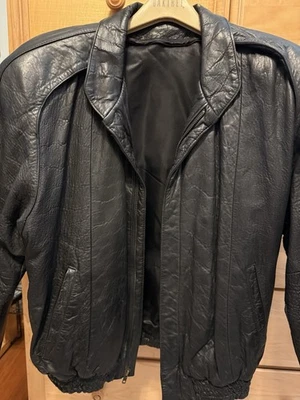 Tannery West Women Vintage Leather Jacket Size Small 80s 90s Black - Image 1 of 4