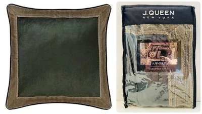 J. Queen New York EMERALD BAY 26" x 26" Euro Pillow Sham, Dark Green - Image 1 of 4