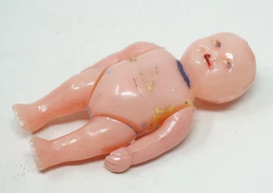 Vintage JOINTED BABY Blue Eyes Boy #8 Hard Plastic for Dollhouse Renwal - Picture 1 of 6