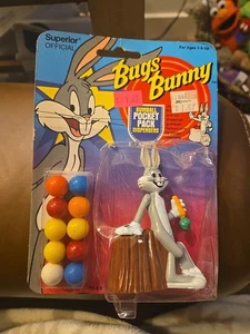 Looney Tunes Bugs Bunny Gumball Pocket Pack Dispensador Superior 1989 Warner Bros - Imagen 1 de 3