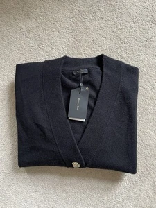 Massimo Dutti Cardigan Wool Blend Black Gold Button Women’s Size Small BNWT - Picture 1 of 21