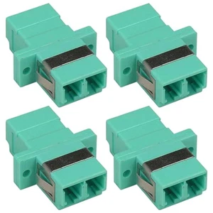 4x LC/UPC Fiber Optic Multimode Duplex Optical Coupler Adapter Cable Connector - Picture 1 of 2