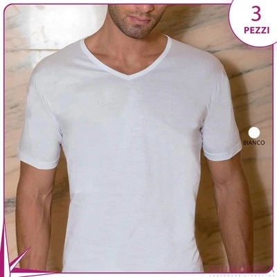 Maglia uomo mezza manica a punta Irge irm2 cotone 3 pz
