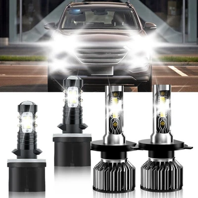 Combo de 4 faros LED altos/bajos + bombilla antiniebla para Hyundai Tucson 2010-2012 2013 Foto 1 de 4