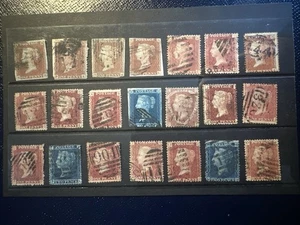 STAMPS - GB QV REDS & BLUES - Ex OLD TIME COLLECTION- MIX COND - Picture 1 of 22