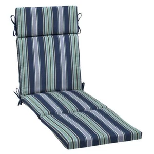ARDEN SELECTIONS Chaise Lounge Cushion 21"x72" Sapphire Aurora Blue Striped - Picture 1 of 4