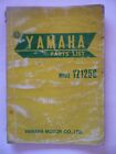 Yamaha Yz 125 C Cross 1974 France  Catalogue Pieces Detachees Parts List