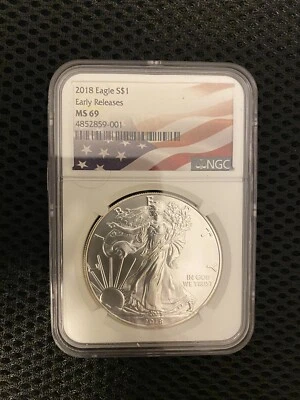 2018 S$1 EAGLE EARLY RELEASES NGC MS 69 - Image 1 of 2